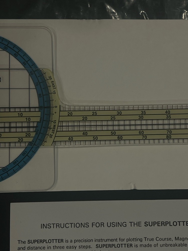 Dorcliff Super Plotter Aviation Navigation Tool w Instructions Sectional WAC
