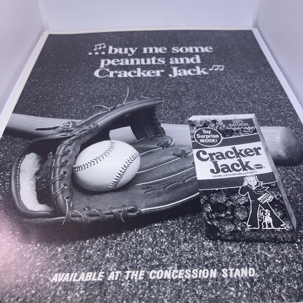 1991 Cracker Jack Vintage Print Ad 8”X11” From MLB Seattle Mariners Program S1