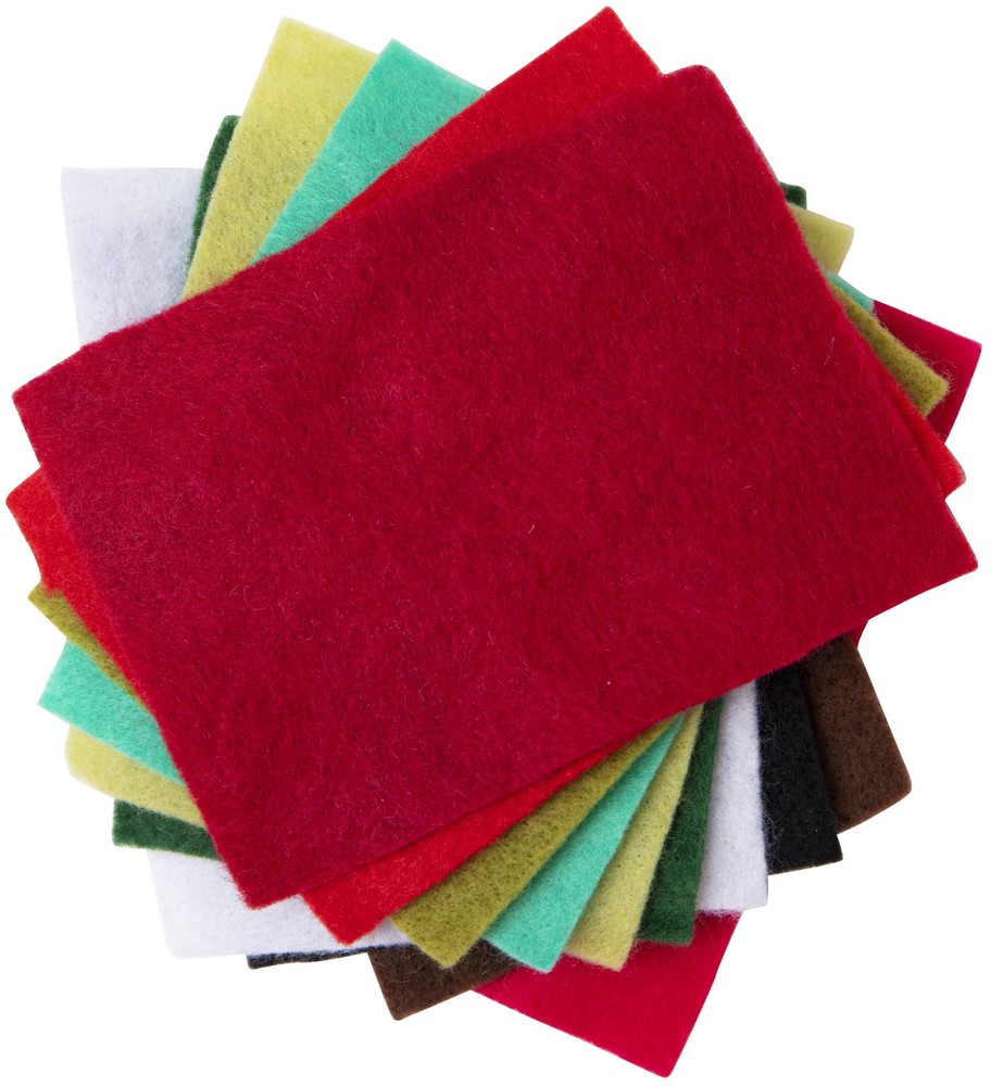 Sizzix Surfacez Felt Sheets 10/Pkg Festive Colors