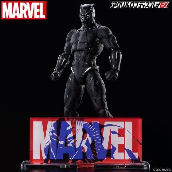 BANDAI ACRYLIC LOGO DISPLAY EX MARVEL BOX LOGO BLACK PANTHER