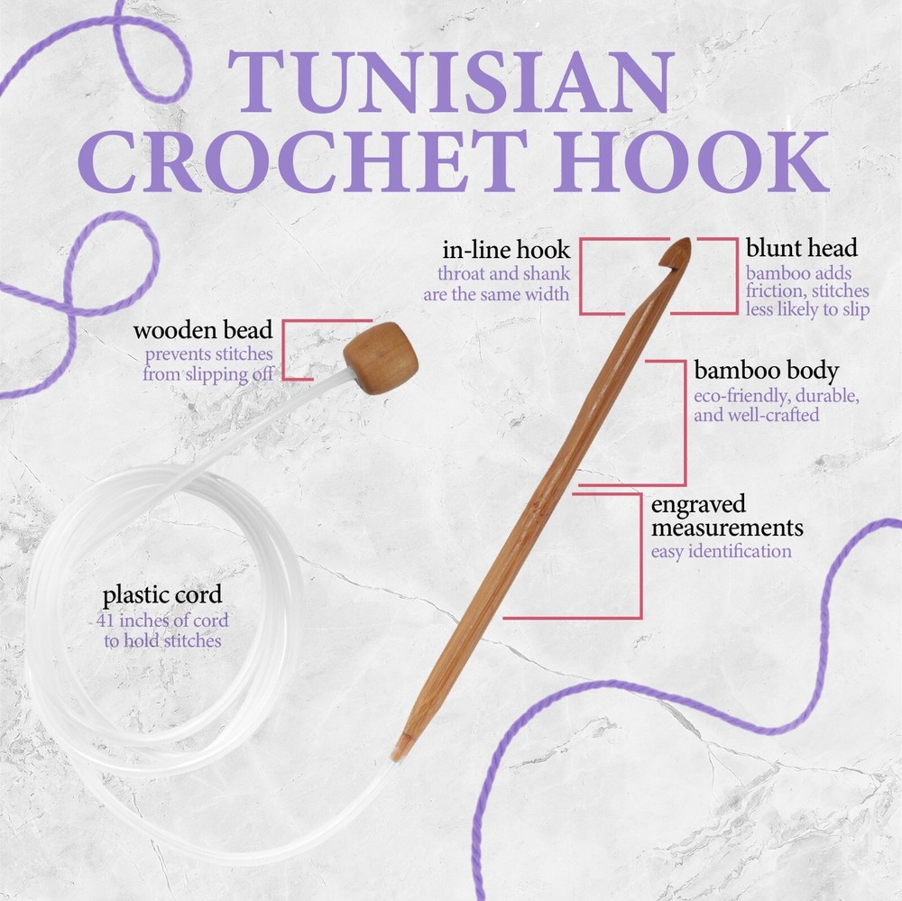JubileeYarn Tunisian Bamboo Crochet Hooks