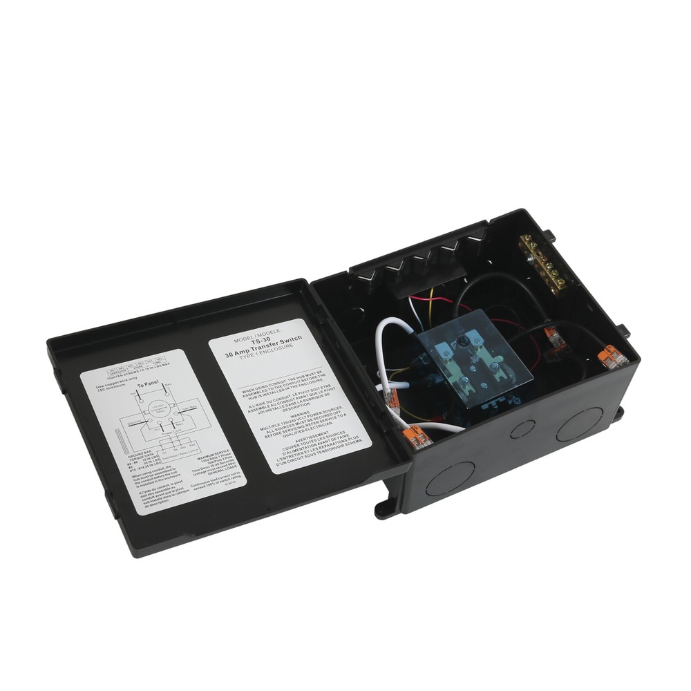 For Inverter TS-30 30 Amp Automatic Transfer Switch Black