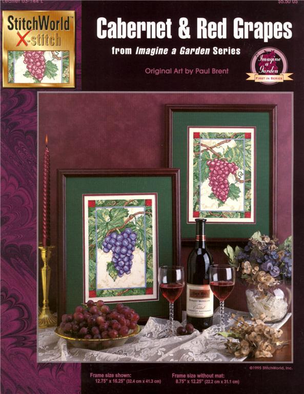 CABERNET & RED GRAPES Cross Stitch PATTERN ~ New
