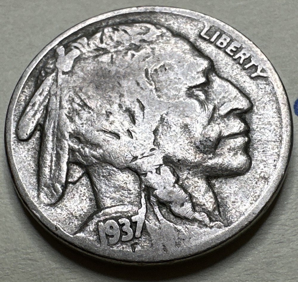 1937 5C Buffalo Nickel 801X