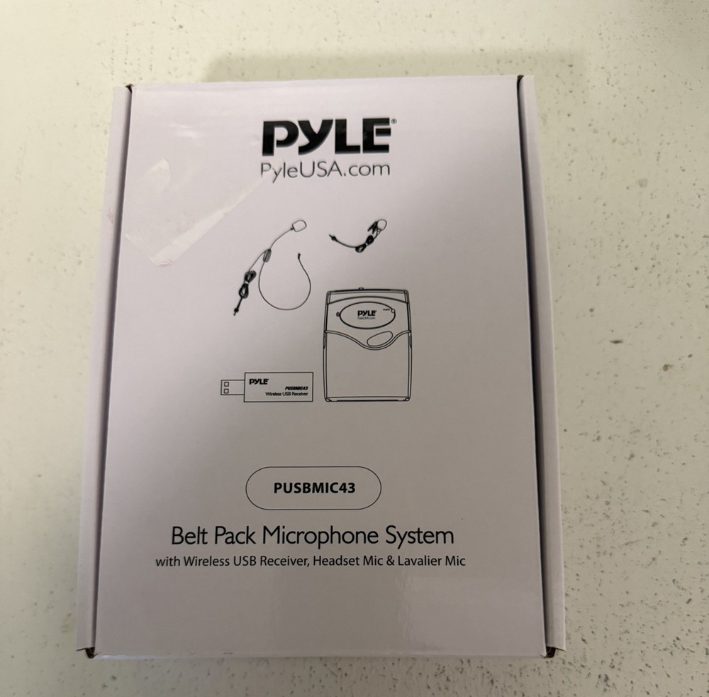 PYLE Wireless Laviler Microphone USB Headset Mic PUSBMIC43 NIOB