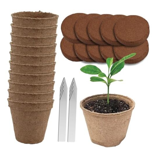 Seedling Starter Kit Germination Grow Cups and Soil (0 Pack) Biodegradable 1