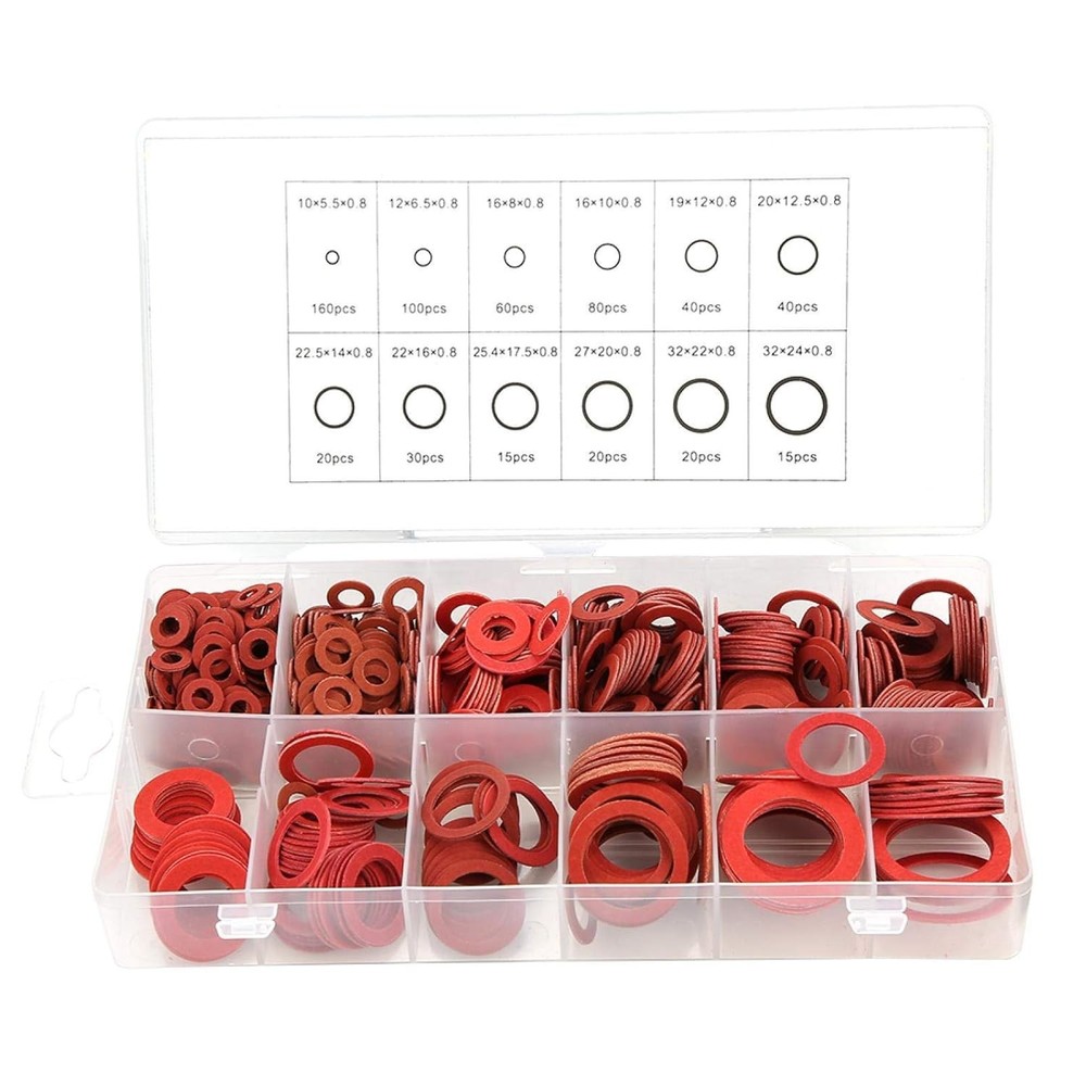Fiber Flat Washers, Flat Washer Assortment, Insulation Assorted Fiber Washers, H