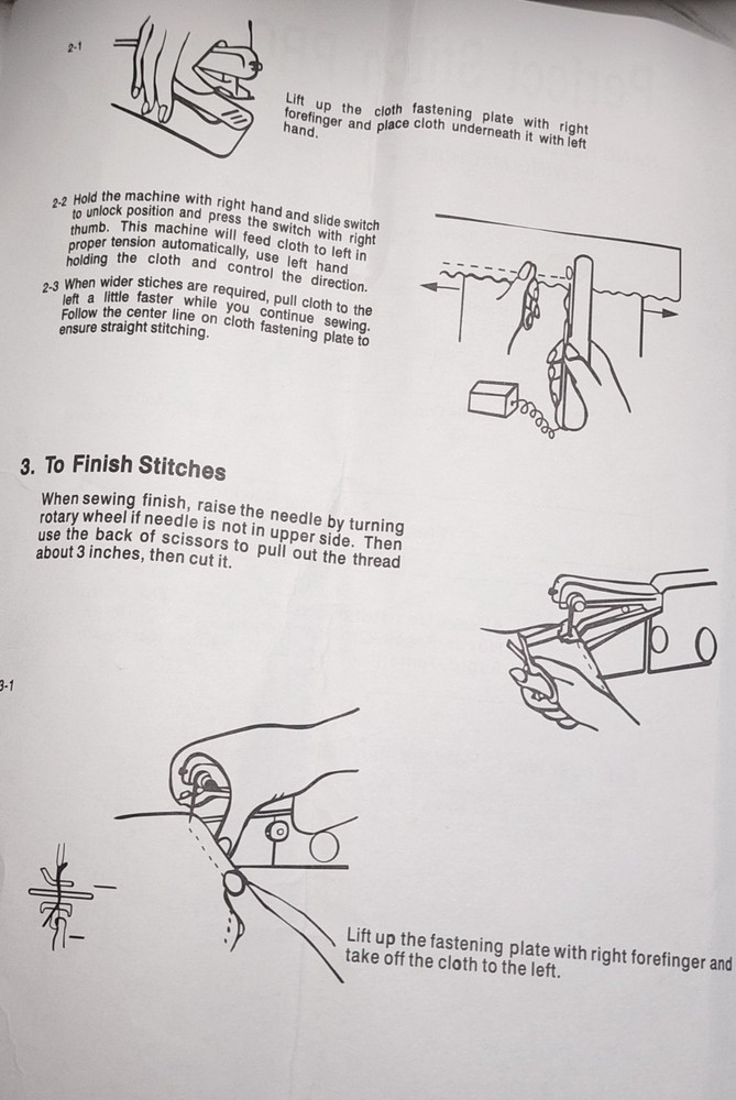 Perfect Stitch Pro Handheld Sewing Machine, Thread, Adapter, Just Unbox and Sew