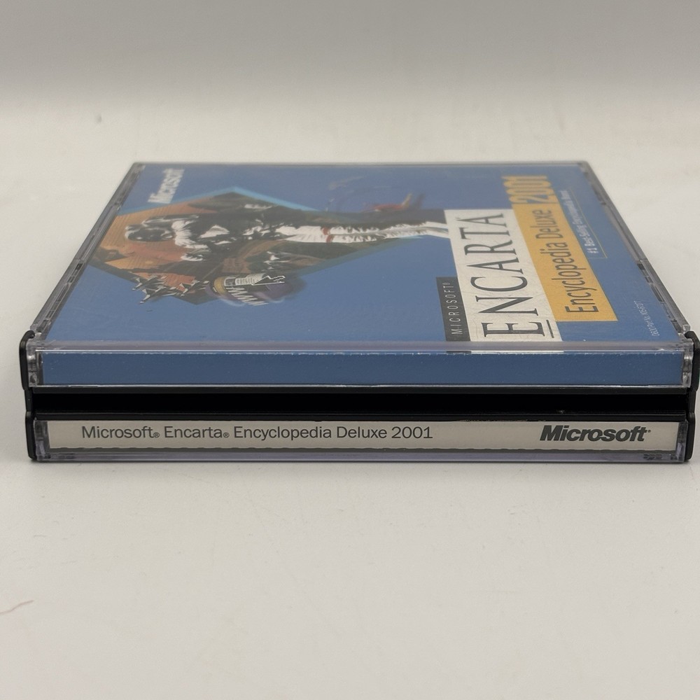Microsoft ENCARTA Encyclopedia Deluxe 2001 CD-ROM PC 3 Disc Set