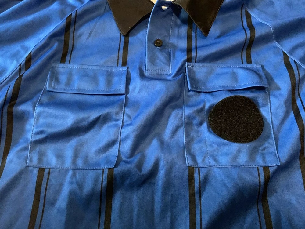 Kwik Goal Blue Soccer Ref Jersey, Medium