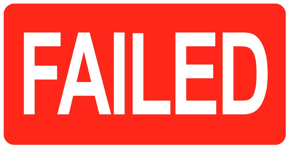 FAILED - HOLD - PASSED Stickers / Labels - 20 x 40mm - Different Pack Sizes