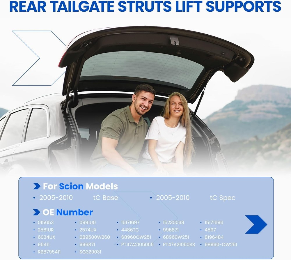 4597 Rear Tailgate Hatch Struts Shock Lift Support Gas Spring Compatible with Sc