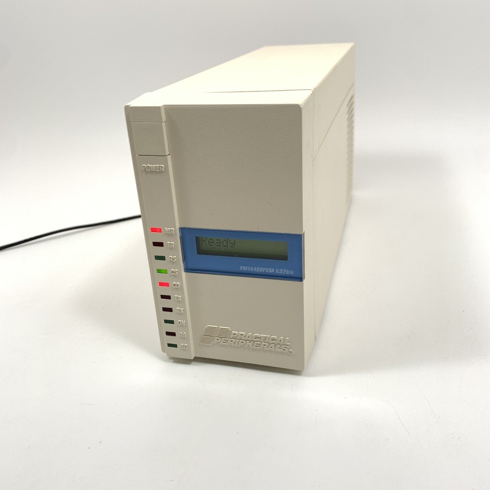 Practical Peripherals PM14400FXSA V.32bis External Modem & Power Adapter Working