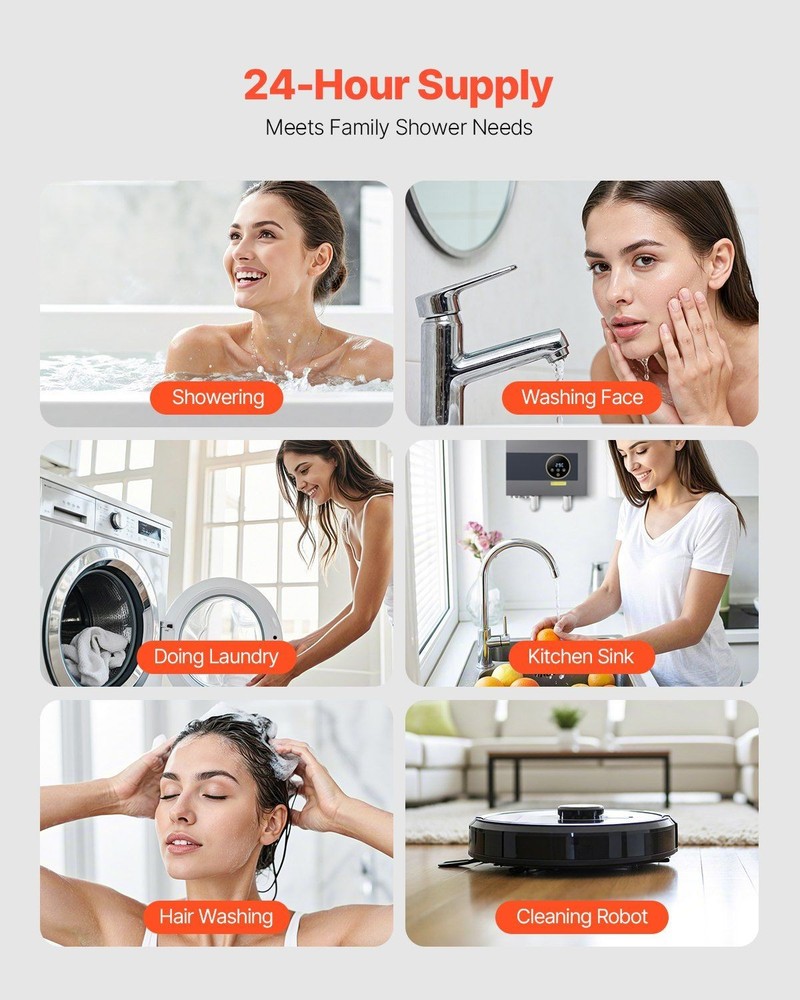 36kW Continuous Flow Electric Water Heater with Digital Lock System