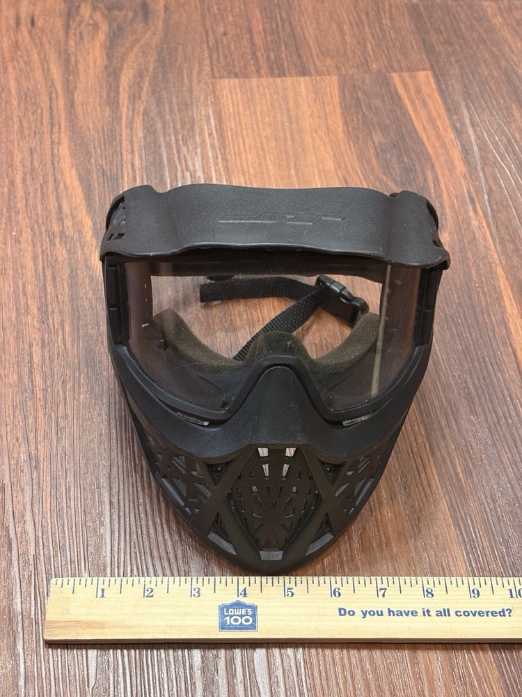 JT Paintball Face Mask Complete Black Shield Goggles Adjustable