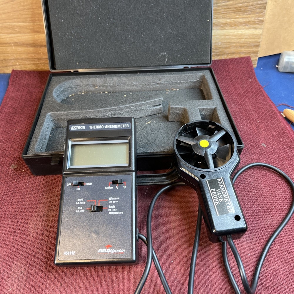 Extech Vane Thermo-Anemometer 451112 W/ HARD CASE