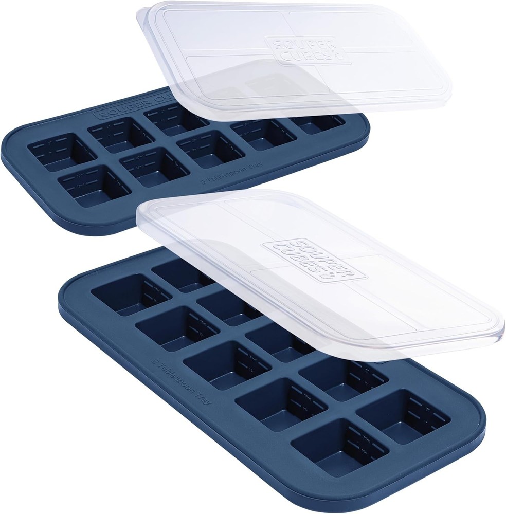 Oven-Safe 2 Tbsp Silicone Freezer Containers - 2-Pack for Kitchen Efficiency