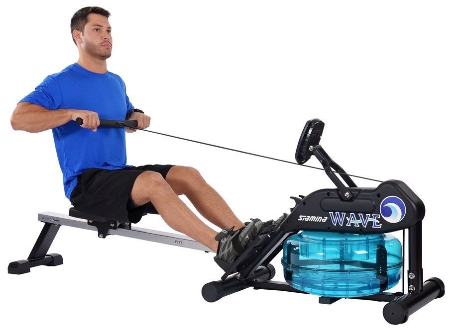 Stamina ELITE Wave Water Rower Cardio Exercise Rowing Machine 1450