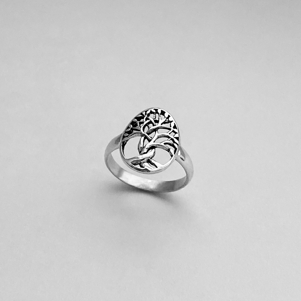 Sterling Silver Medium Tree of Life Ring, Fortune Ring, Silver Rings, Leaf Ring