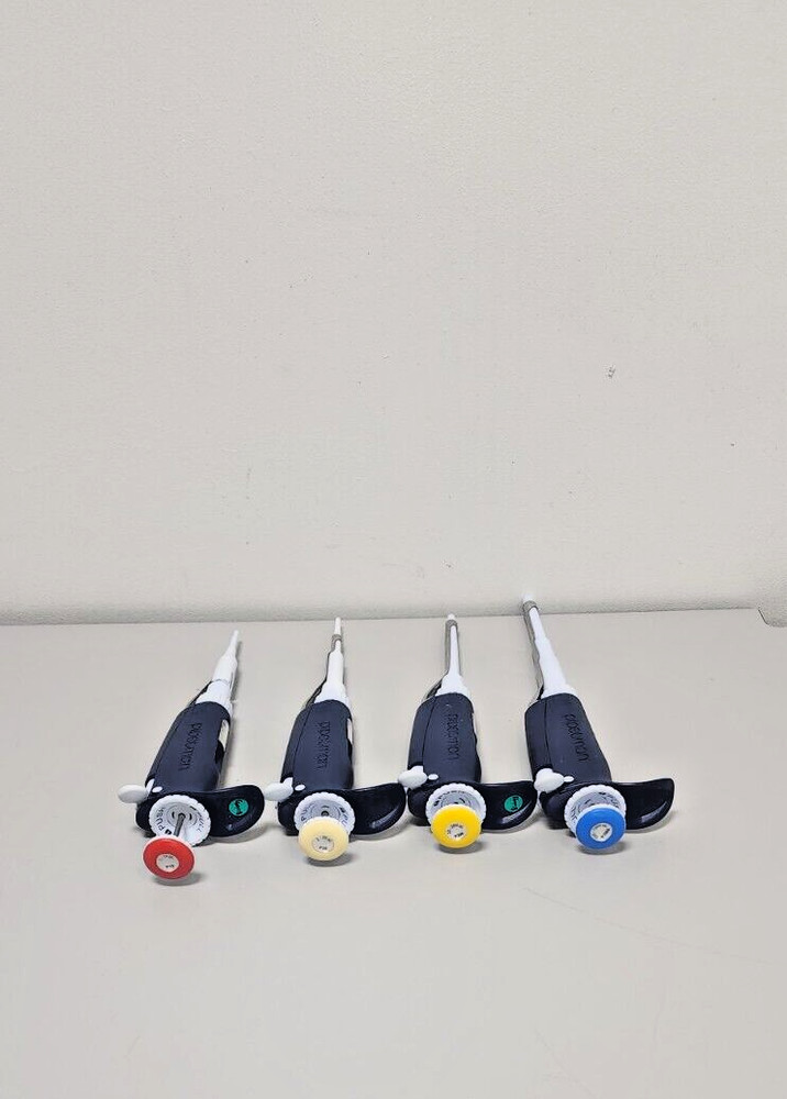 Set of Four Gilson Variable Single Channel Pipetman