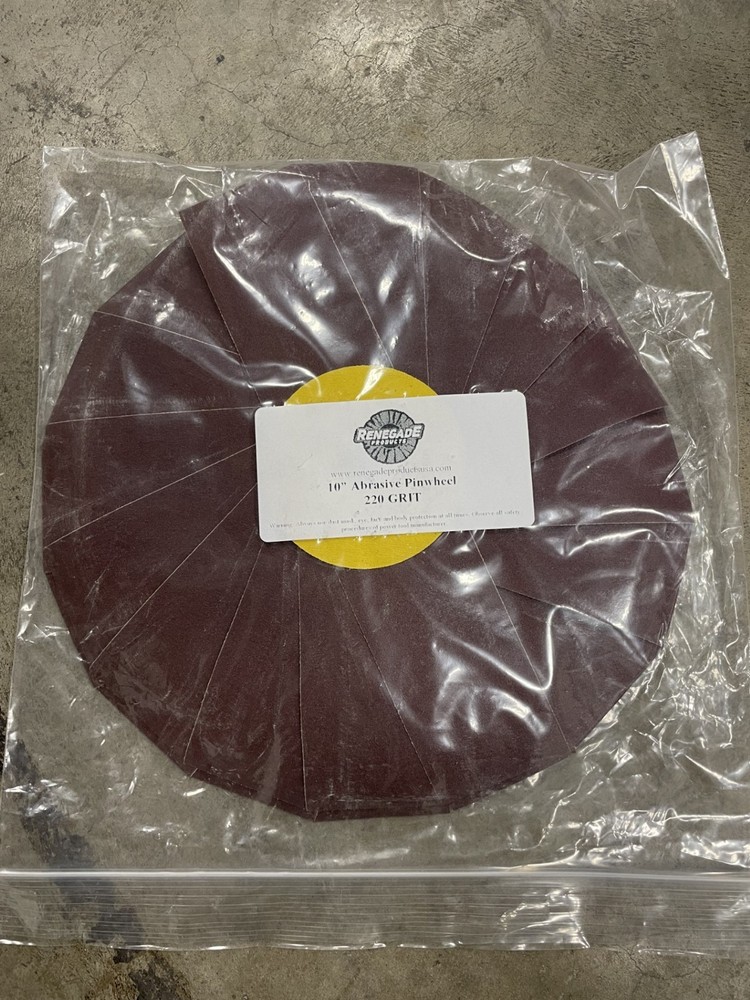 10" Abrasive Pinwheel - 220 Grit
