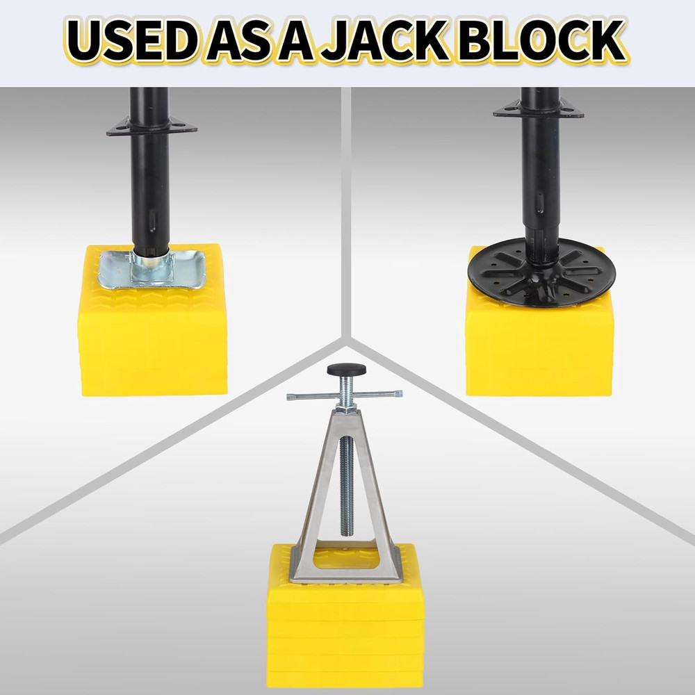 OULEME 12 Pack RV Leveling Blocks, Stackable Jack Blocks, Interlocking Leveling