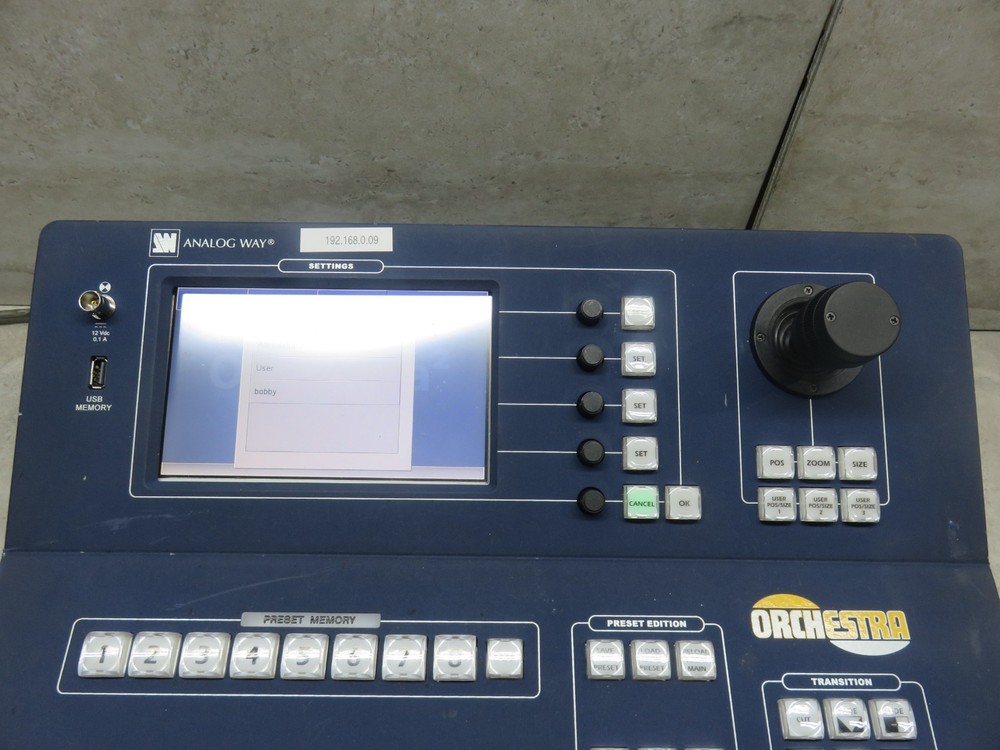 Analog Way ORC50 Orchestra Multi-Screen Touch Event Controller LCD