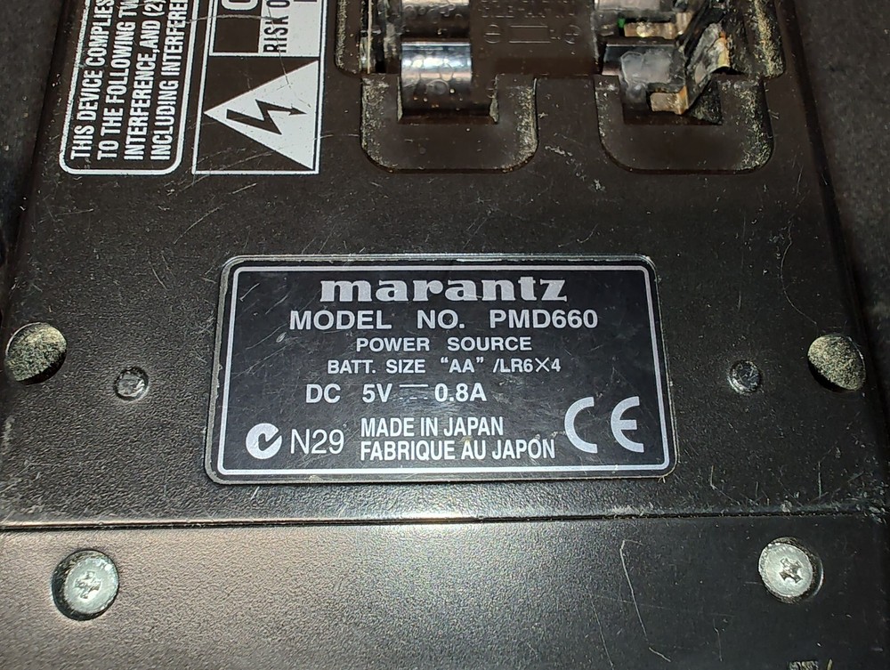 Marantz PMD660 Professional Solid State Recorder w/Compact Flash & Power Supply