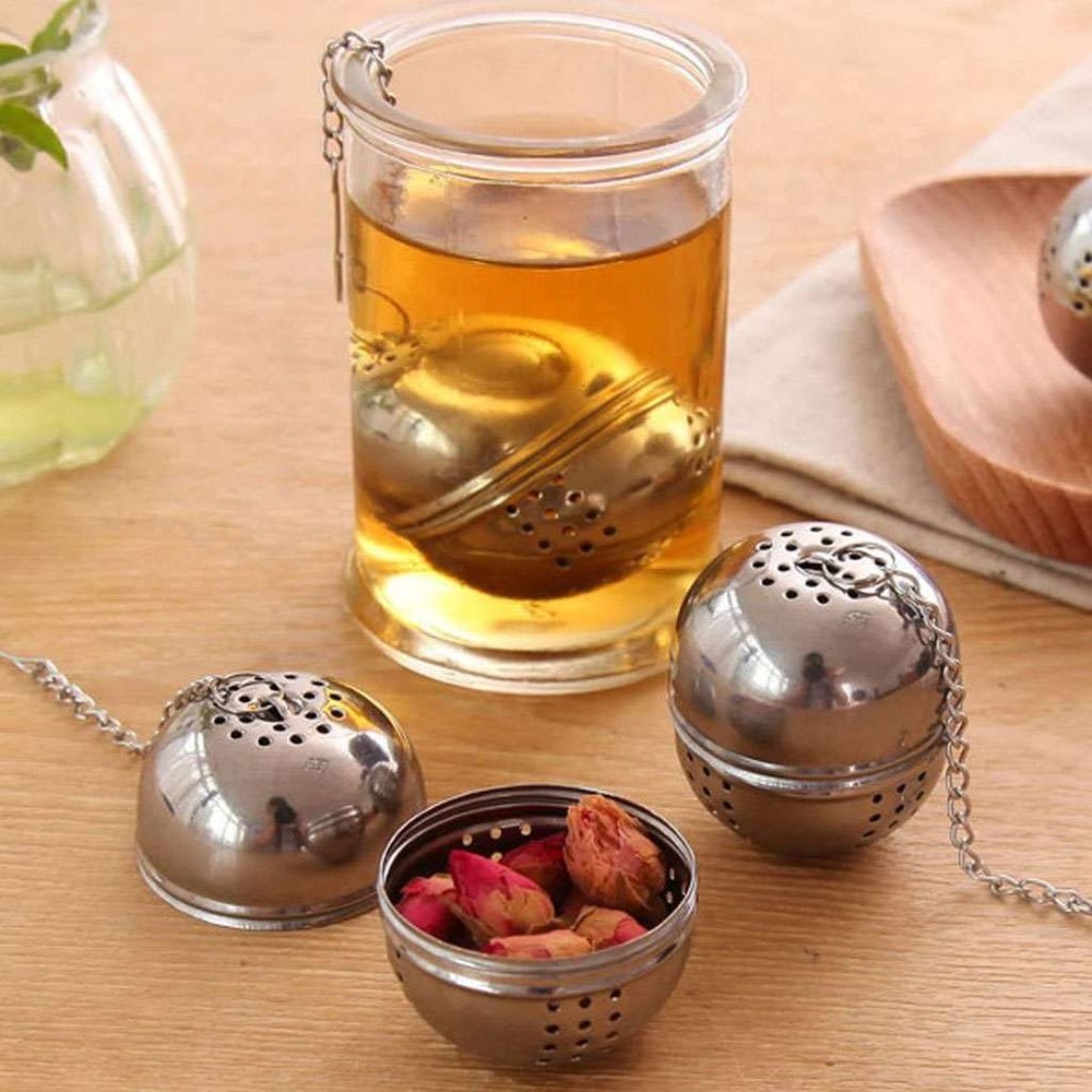 2Pcs Tea Infuser Ball Mesh Loose Leaf Strainer Stainless Steel Secure Locking US
