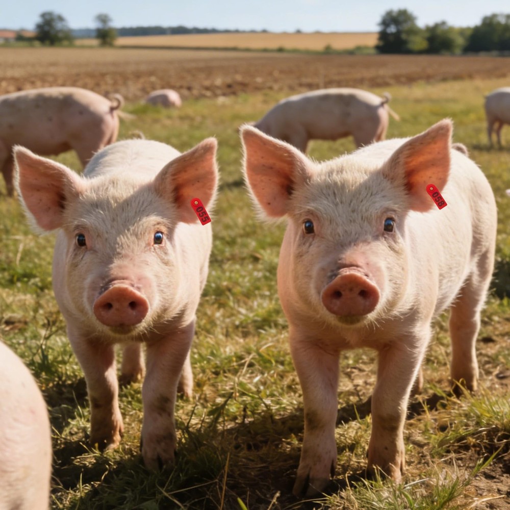 Livestock Ear Tags Numbered with Applicator Tool Kit 100pcs