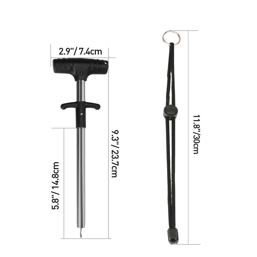 Fishing Hook Extractor, Quick Release Pliers, Easy Grip, Black