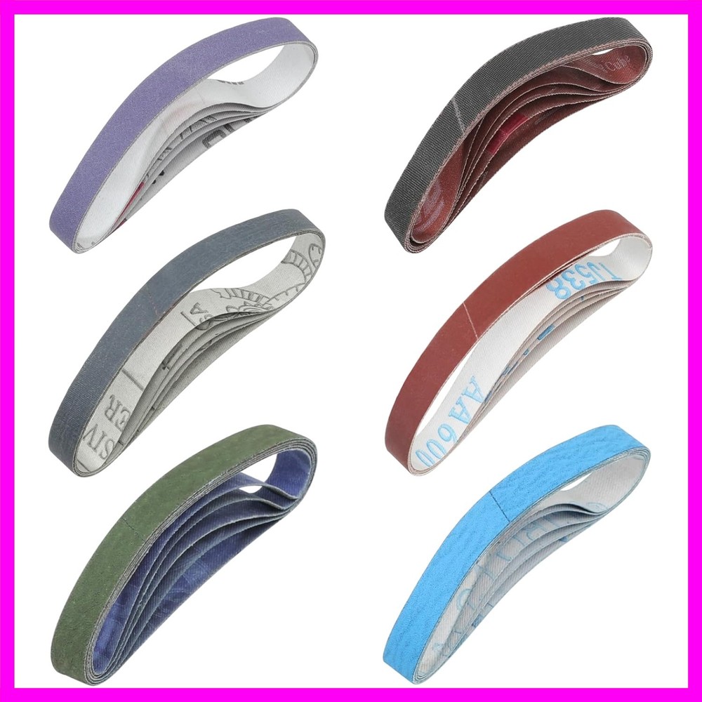 30 Pcs 1/2" x 12" Replacement Sharpening Belt Kit for Official Work Sharp Kni...