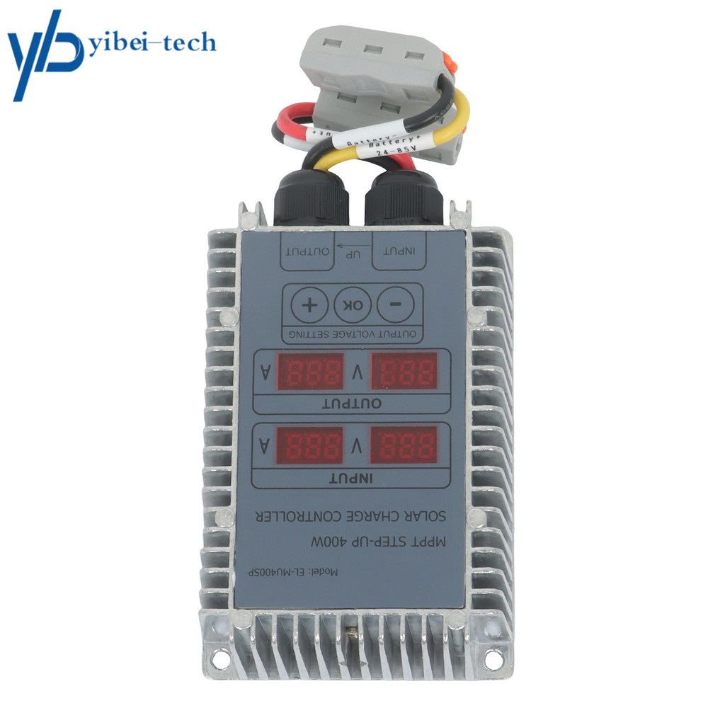 Waterproof Solar Panel Regulator Boost MPPT 24‑85V LED Display Adjustable 400W