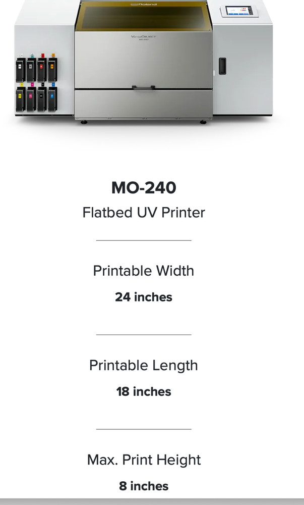 Roland MO 240 UV Direct to Object printer