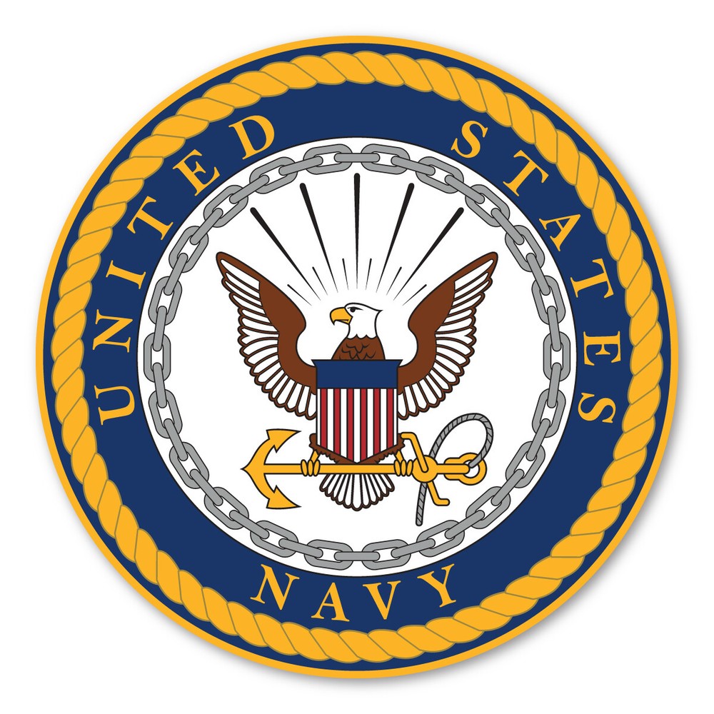 Navy Large Seal Sticker