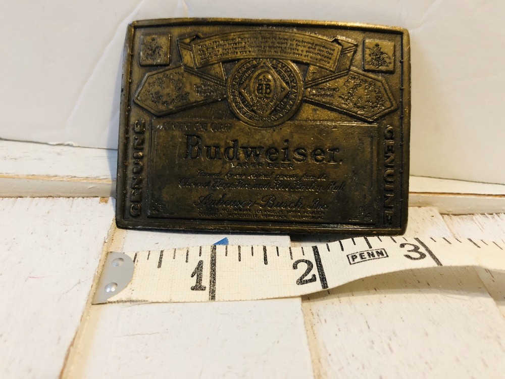 BUDWEISER Belt Buckle: Copper