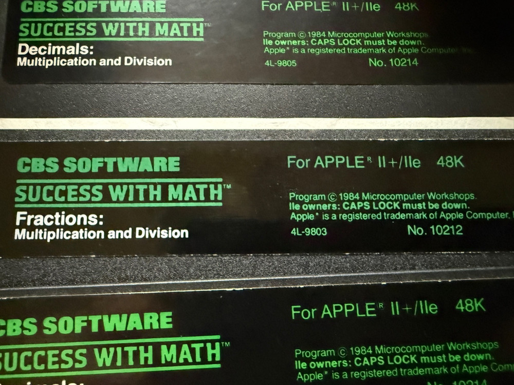 Apple 5.25 Software - MASTERTYPE + Key Perfect.. tested to work on Apple 2c