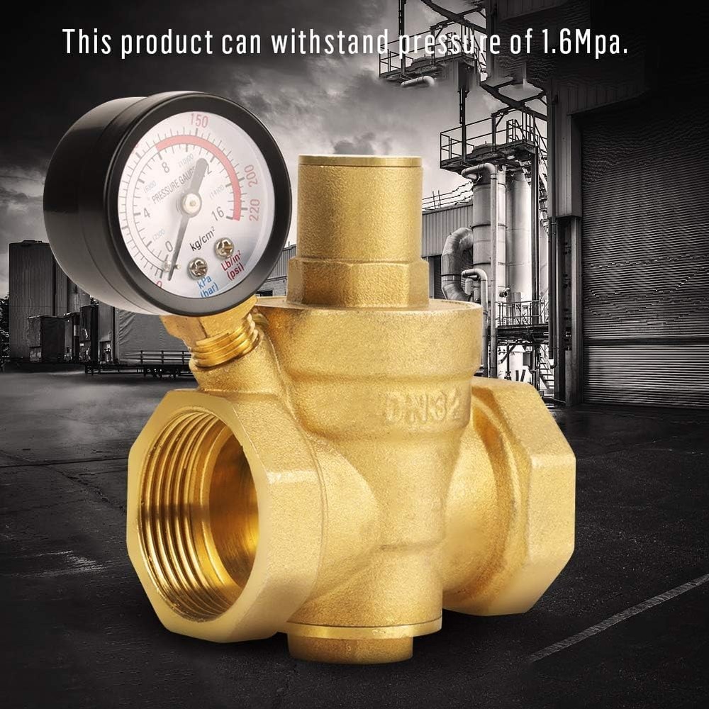 DN32 Pressure Reducers, 1-1/4inch Brass Valve with Limiter 1-1/4''...