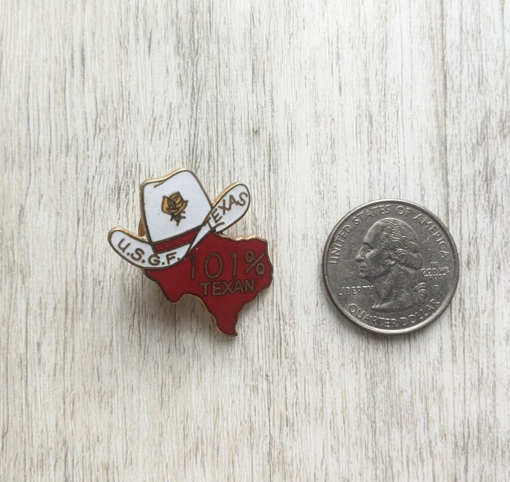 Texas Tie Tac Hat Lapel Pride Pin 101% Texan