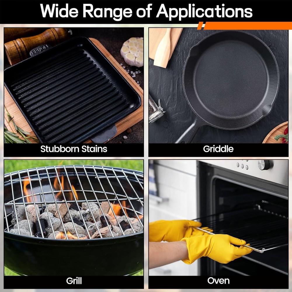 Heavy Duty Grill Cleaner, Cleaning Bricks with Handle/Grill...
