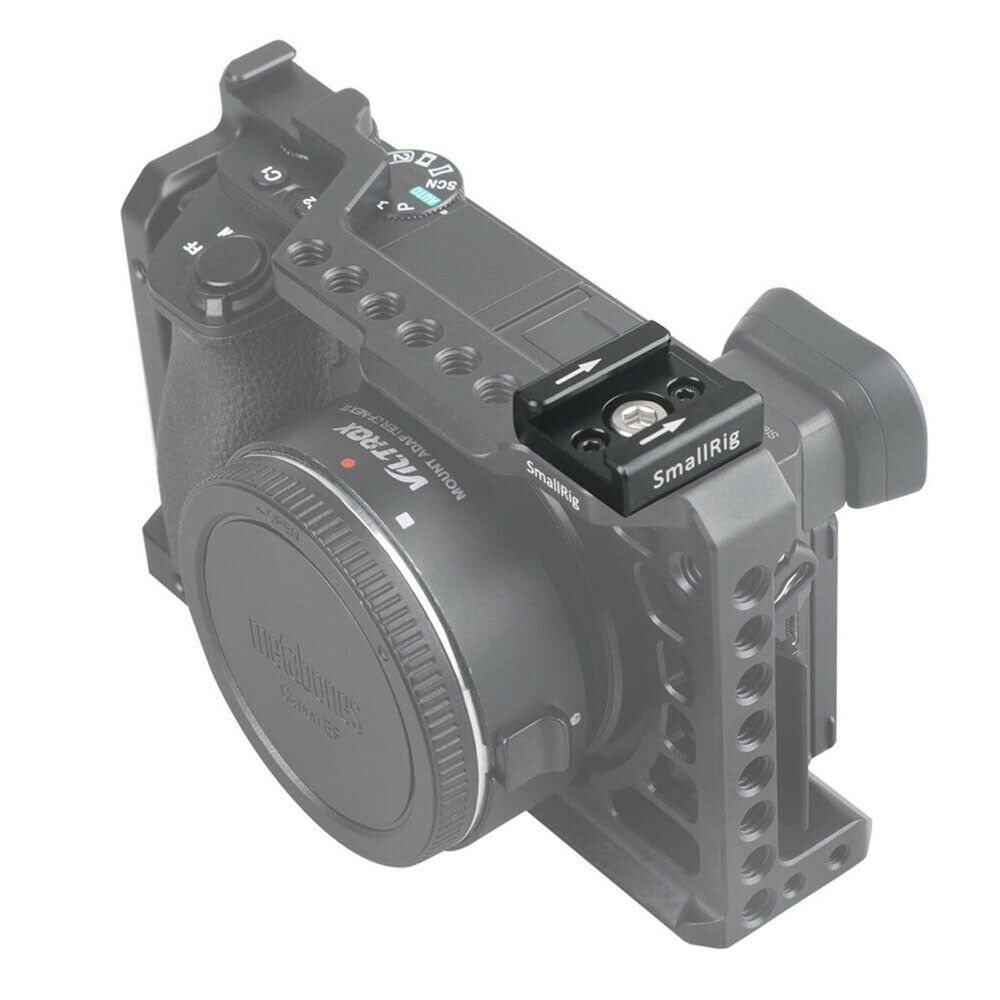 SmallRig 2pcs Cold Shoe Mount Adapter Bracket with 1/4" Thread Hole for Cameras