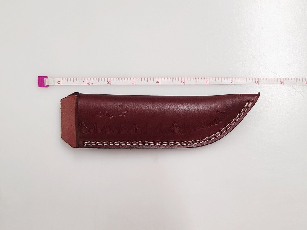 Hand Crafted 8” Fixed Blade Leather Sheath Vertical Case Holster Belt Loop