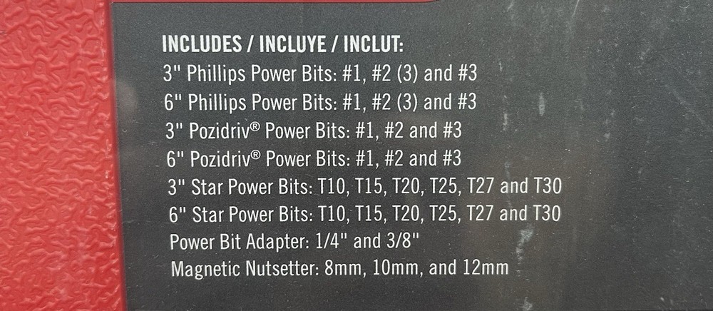 Mac Tools SD33KL 33-pc. Long Power Bit Set