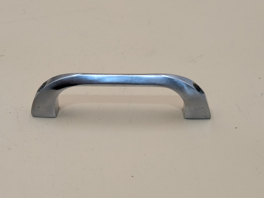 Pair Vintage Surrey Ware Mid Century Kitchen Cabinet Drawer Pull Handle Chrome