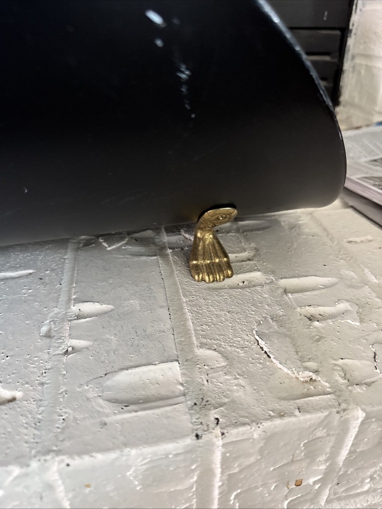 Rare Mid Century Tile And Brass Log Holder