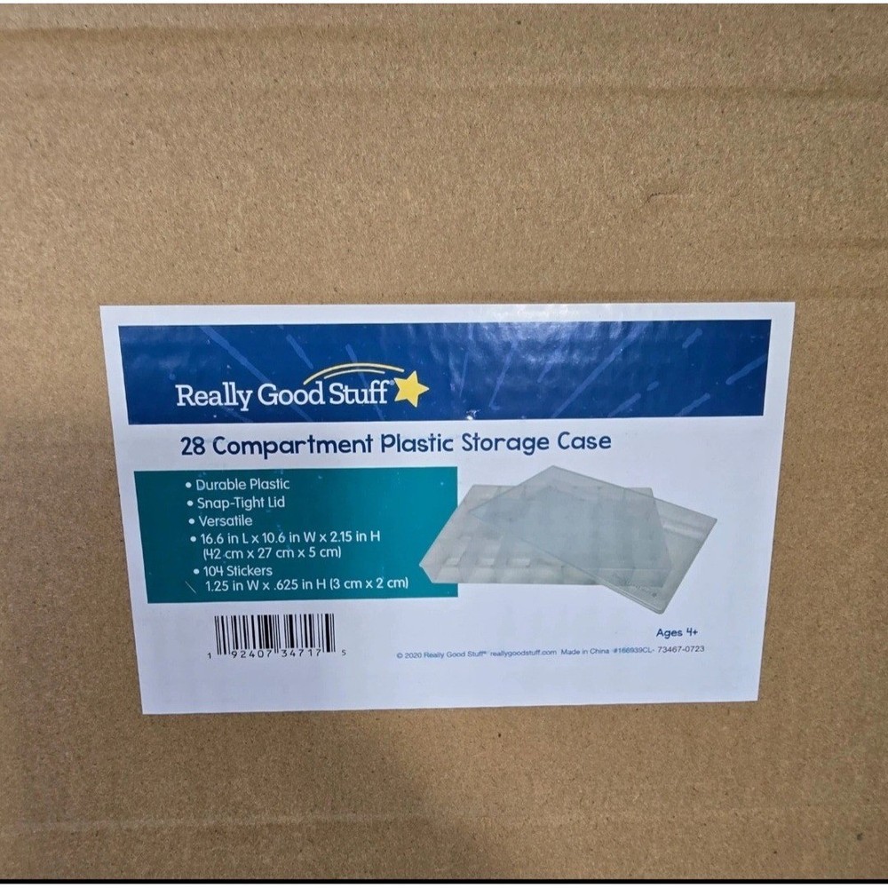 Really good stuff 28 Compartment Plastic Storage Case Bead Craft Organizer