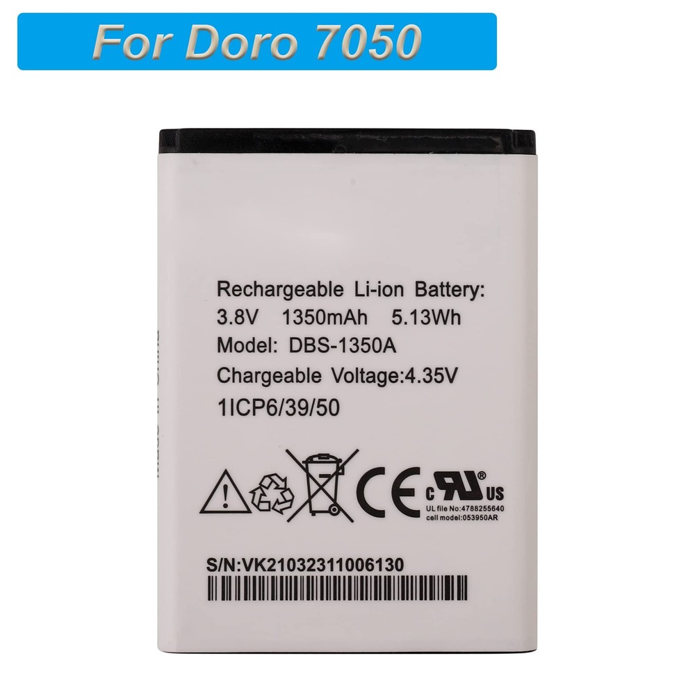 Replacement Battery DBS-1350A Compatible with Doro 7050 Consumer Cellular Fli...