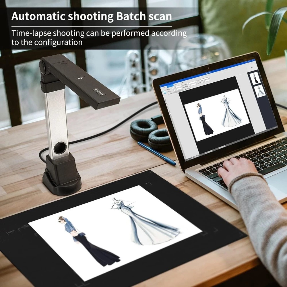 NetumScan Book & Document Camera for Teachers, Multi-Language OCR and English...
