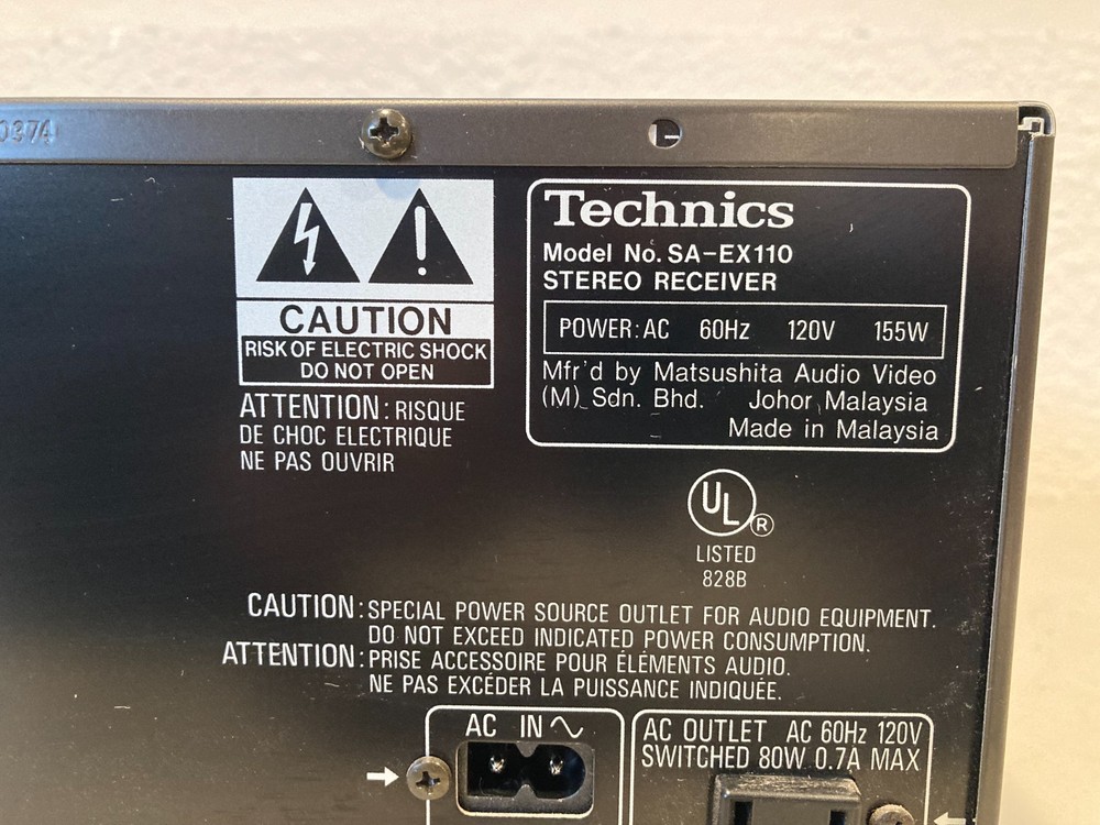 Technics SA-EX110 Stereo AV Receiver Integrated Amplifier 80 Wpc