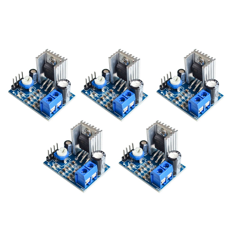 5Pcs Mono Power AMP Module 18W Board 6-12V with Adjustable Resistor Control